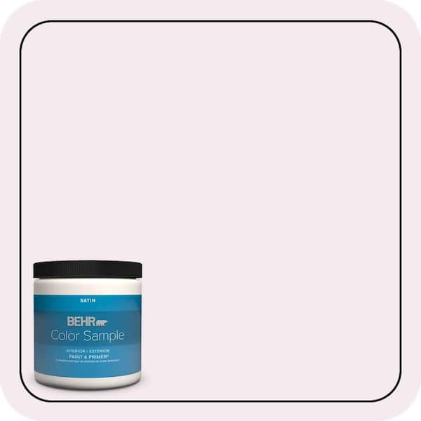 BEHR PREMIUM PLUS 8 oz. #690C-1 Sweet Illusion Satin Enamel Interior/Exterior Paint & Primer Color Sample