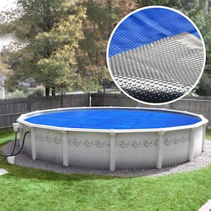 Special Deluxe 5-Year 15 ft. Round Blue/Silver Solar Above Ground Pool Cover