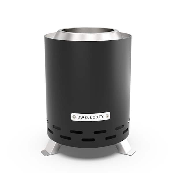 Unbranded Outdoor Stainless Steel Smokeless Fire Pit with Storage Bag - Black 9.3 in. x 7 in.
