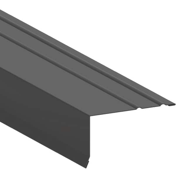 Gibraltar Building Products 1-3/8 in. x 1-3/8 in. x 10 ft. Galvanized Steel Embossed Drip Edge Flashing in Black