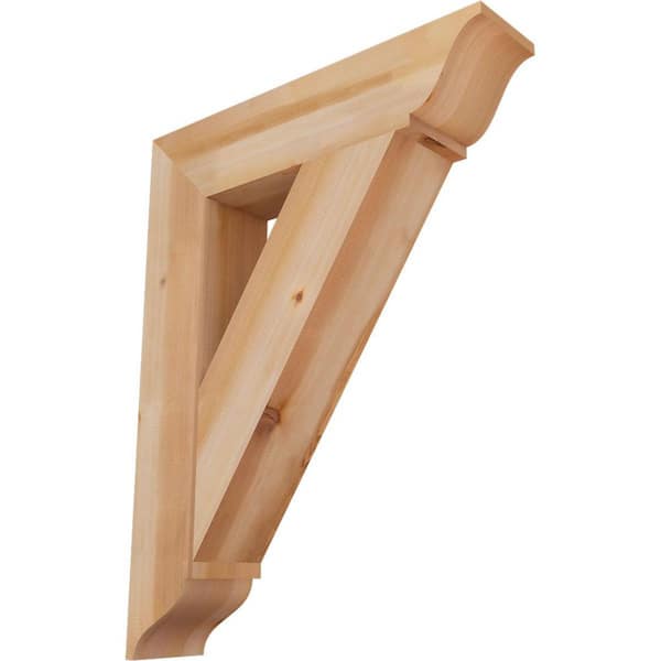 Ekena Millwork 5.5 in. x 36 in. x 28 in. Western Red Cedar Traditional Smooth Bracket