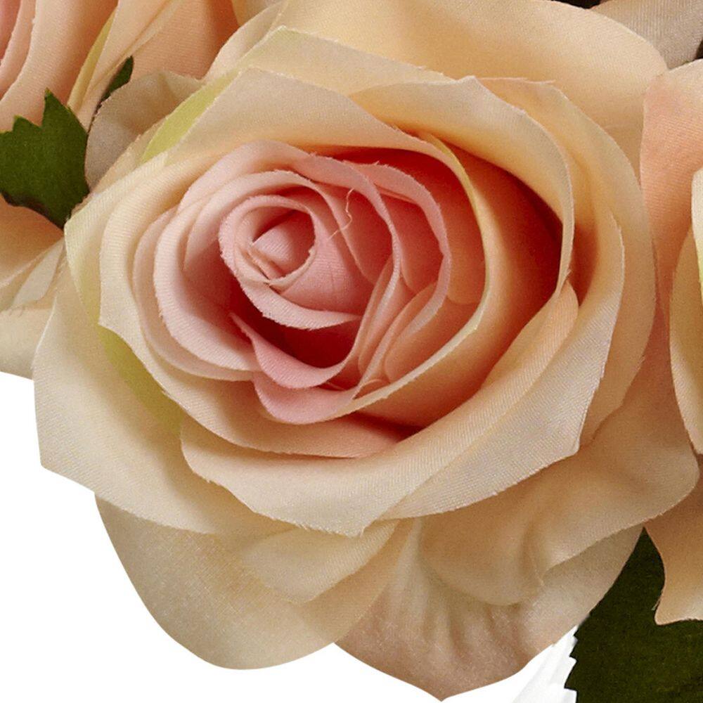 Classic Pink Rose Arrangement in Glass Vase