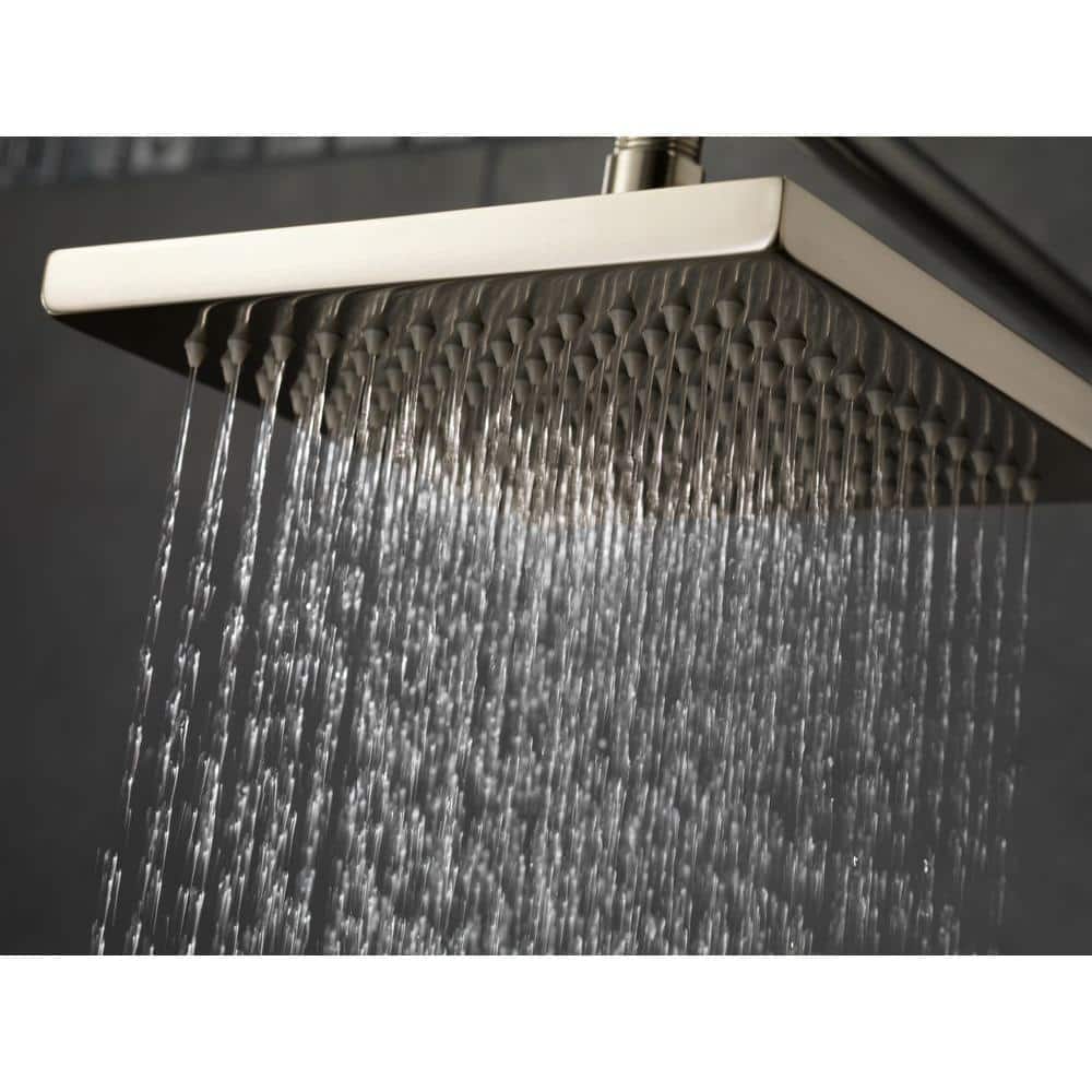 Stainless Steel Square Rain Shower Head with Touch-Clean Nozzles