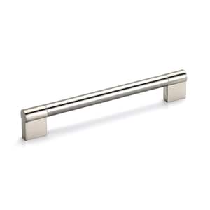 Avellino Collection 7 1/16 in. (180 mm) Brushed Nickel Modern Cabinet Bar Pull