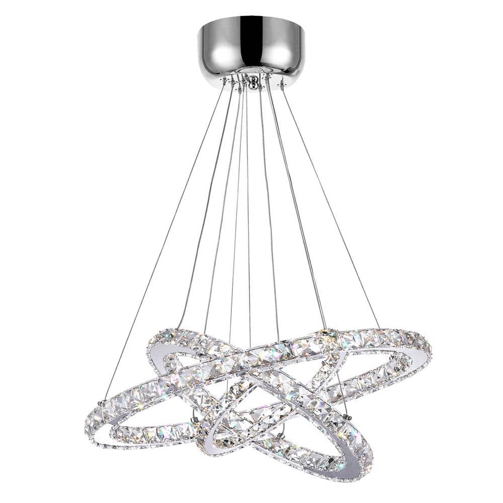 CWI Lighting Ring LED Chandelier With Chrome Finish 5080P32ST3R The