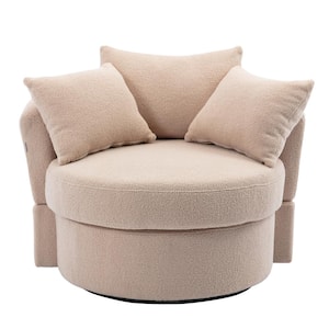 Camel Linen Modern Accent Chair for Hotel Living Room