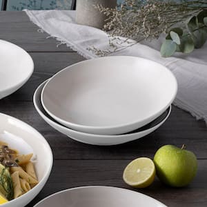 Colorwave White 9 in., 35 fl.oz (White) Stoneware Coupe Pasta Bowls, (Set of 4)