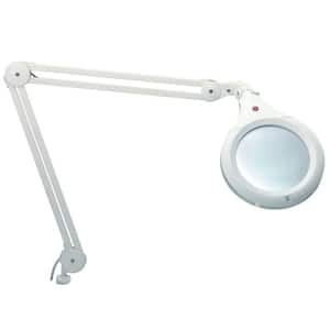 7 in. White Ultra Slim Magnifying Lamp