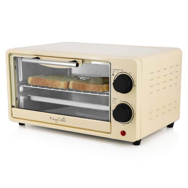 MegaChef 9 Liter Electric Counter Top Toaster Oven in Cream