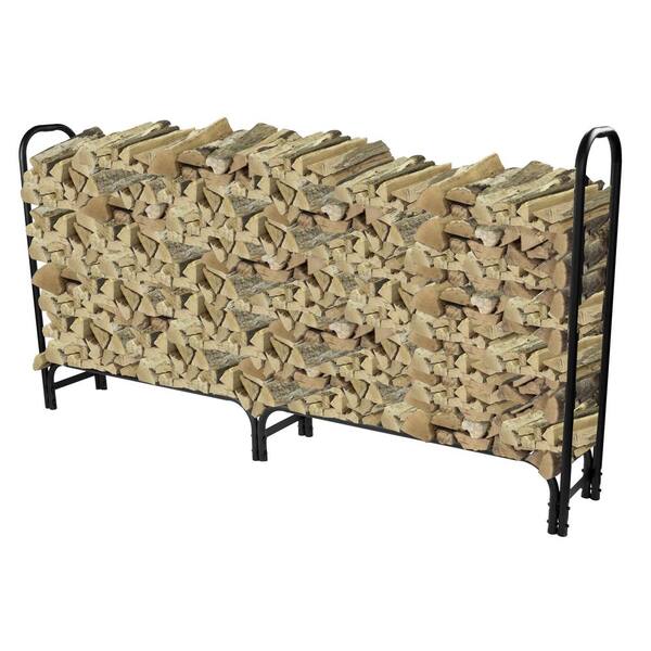 Pleasant Hearth 8 ft. Heavy Duty Firewood Rack LS932 96 The Home Depot