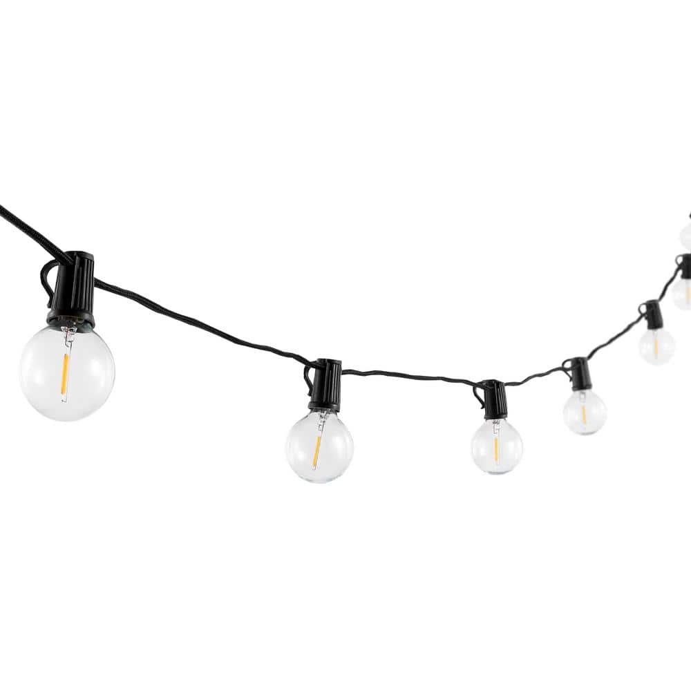 Leigh 10-Foot Black LED Outdoor Globe String Lights
