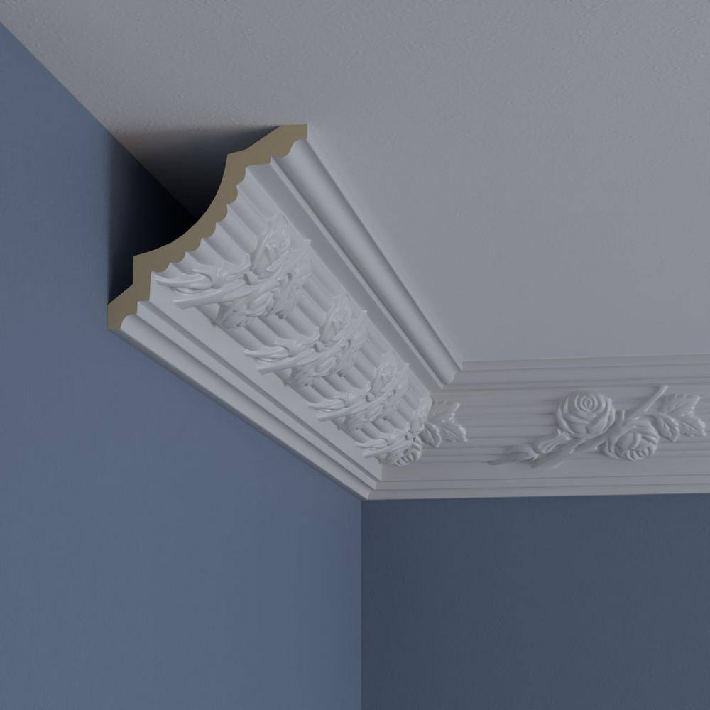 Ekena Millwork 4 1/4"H x 4 1/4"P x 6"F x 94 1/2"L, (7 7/8" Repeat), Winston Crown Moulding