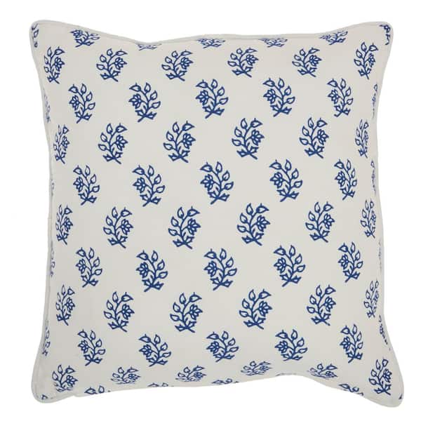 Mina Victory Lifestyles Blue 18 in. x 18 in. Throw Pillow
