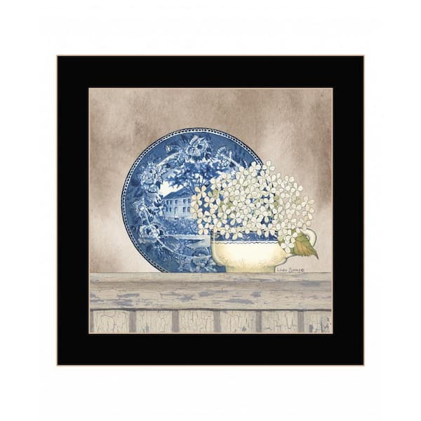 HomeRoots Farmhouse Blues I by Unknown 1 Piece Framed Graphic Print Nature Art Print 14 in. x 14 in. .