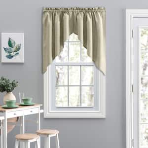 Lisa Solid 36 in. L Polyester/Cotton Tailored Swag Valance in Mist