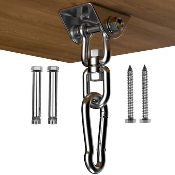 1000 lb. Capacity Hammock Hanging Kit, Heavy Duty 360° Rotate Swing Ultra Durable Hooks for Swing, Chair Gym