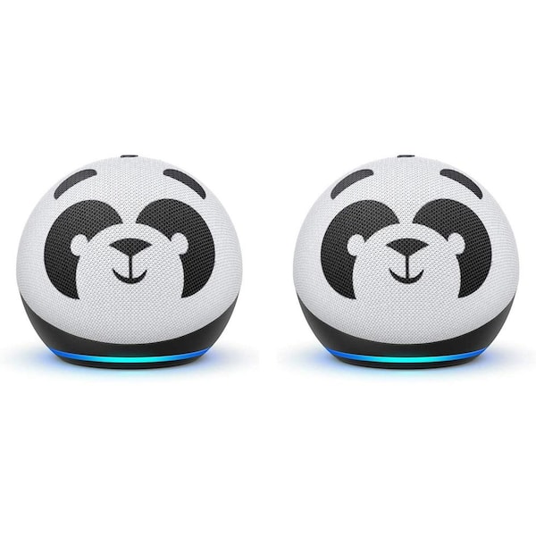 Echo Dot (4th Gen) Kids Edition Designed for Kids, with Parental  Controls in Panda 2-Pack DOT4PANDA2PK-DIY - The Home Depot