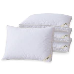 Feather and Loom Cotton Quilted Nano Feather Jumbo Pillow Set of 4