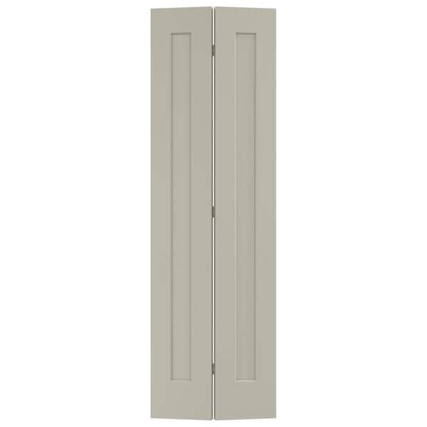 JELD-WEN 24 in. x 80 in. Madison Desert Sand Painted Smooth Molded Composite Closet Bi-fold Door