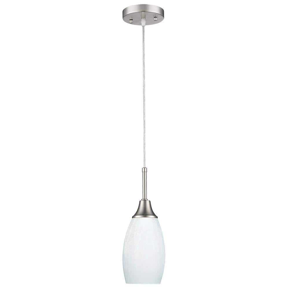 beldi peak satin nickel transitional tinted glass teardrop pendant light