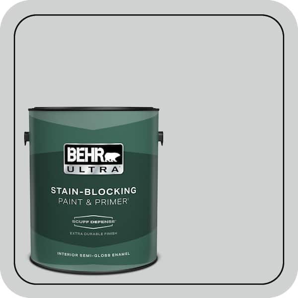 BEHR ULTRA 1 gal. #N530-2 Double Click Extra Durable Semi-Gloss Enamel Interior Paint & Primer