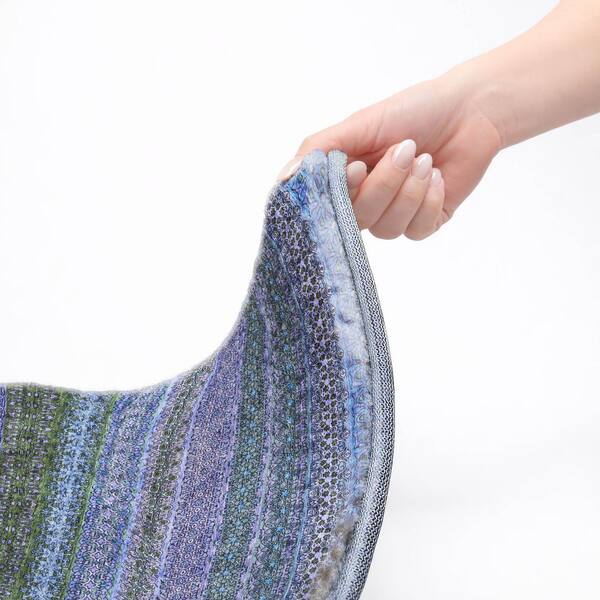 Dream Shag Premium Machine Washable Abstract ADS527 Blue 10 ft. x 14 ft. Area Rug