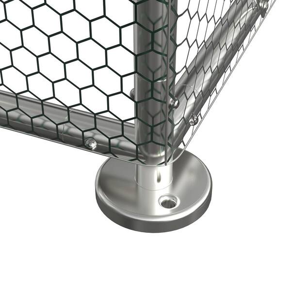 GOGEXX 9.2 ft. W x 6.2 ft.L x 6.5 ft.H Large Metal Chicken Coop Steel Wire Net Cage Poultry Cage for Outdoors