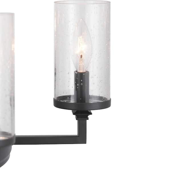 Progress Lighting Gresham 8-Light Black Transitional Chandelier