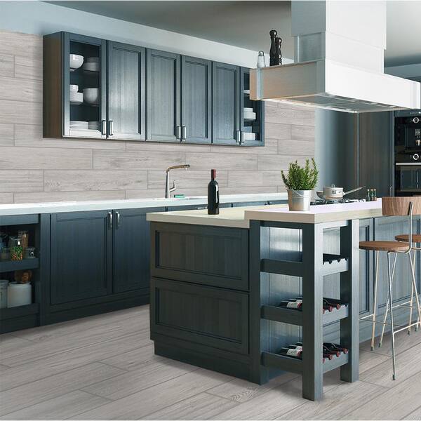 Florida Tile Home Collection Chalet Greige 8 In X 36 In Floor And Wall Porcelain Tile 122 4 Sq Ft Pack Chdeca018x36t The Home Depot