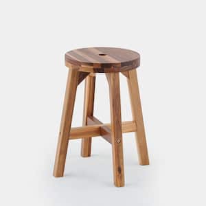 Acacia Wood Stool Round Top Chairs Best Ideas End Tables Strong Weight Capacity Up to 250 LBS Natural Color