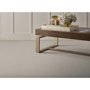 Panorama Tweed - Alloy - Gray 12 ft. 36 oz. Wool Loop Installed Carpet