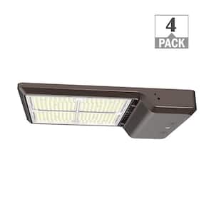 600-Watt Equivalent Integrated LED Bronze Area Light TYPE 5 Adjustable Lumens and CCT, 7-Pin Receptacle / Cap (4-Pack)