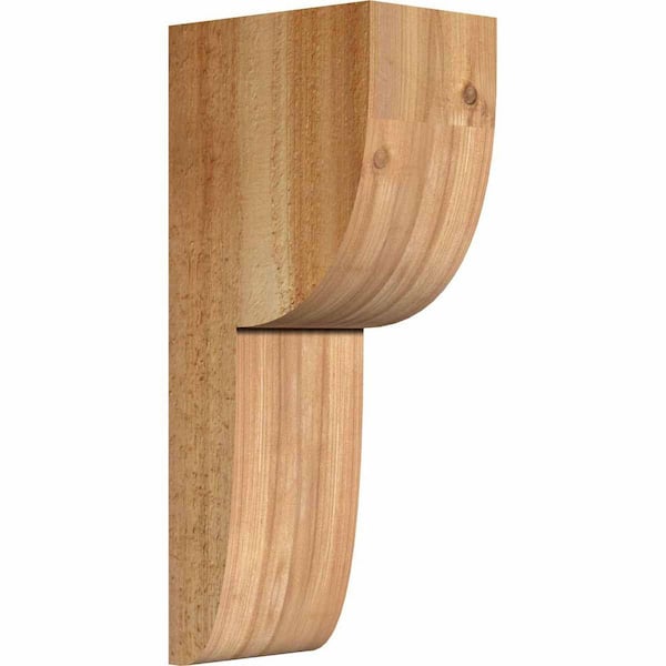 Ekena Millwork 4 in. x 6 in. x 14 in. Western Red Cedar Crestline Rough Sawn Corbel
