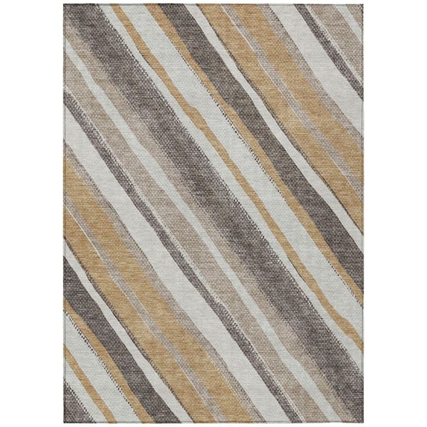 Chantille Machine Washable Indoor/Outdoor Abstract ACN2282 Gold 10 ft. x 14 ft. Area Rug