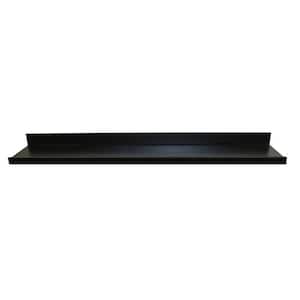 60 in. W x 4.5 in. D x 3.5 in. H Black MDF Large Picture Ledge Floating Wall Shelf