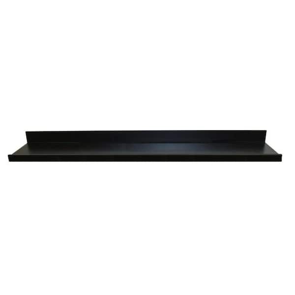 inPlace 60 in. W x 4.5 in. D x 3.5 in. H Black MDF Large Picture Ledge Floating Wall Shelf