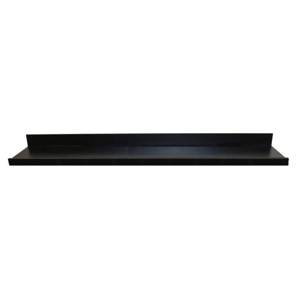 Sleek Black 60" MDF Floating Picture Ledge Shelf