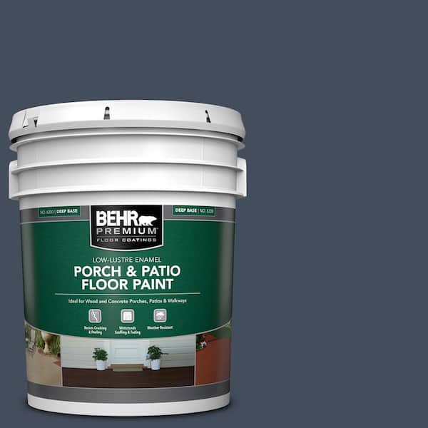 BEHR PREMIUM 5 gal. #S520-7 Night Flight Low-Lustre Enamel Interior/Exterior Porch and Patio Floor Paint