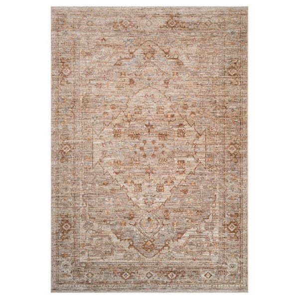 8 ft. x 11 ft. Red, Ivory Oriental Washable Area Rug