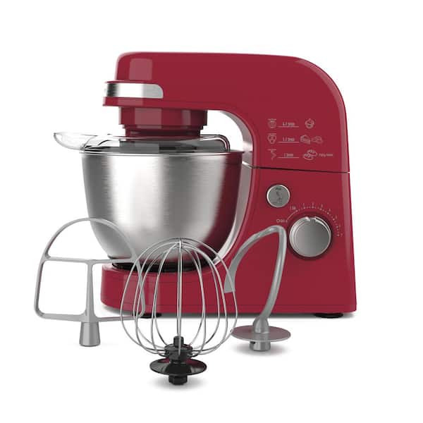 Hamilton Beach 4 Quart 7-Speed Red Stand Mixer with Tilt Head