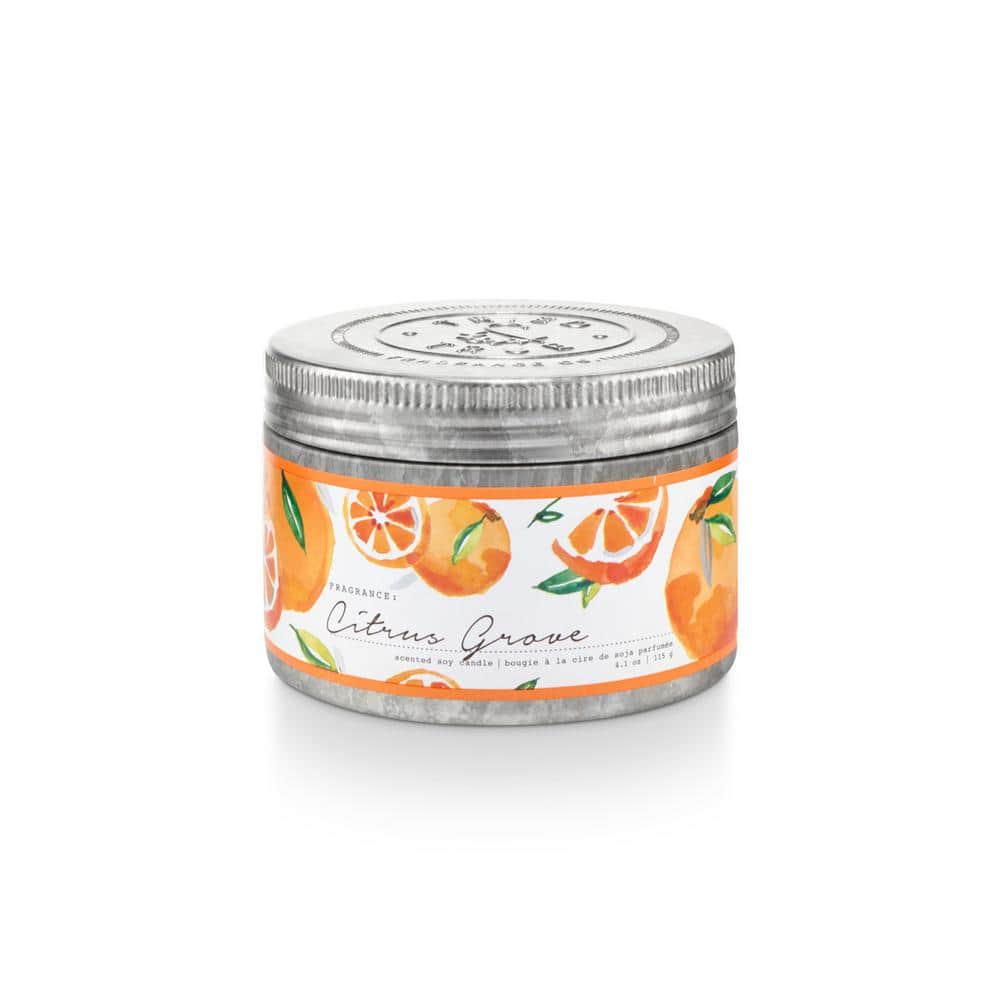 4.1 fl. oz. Citrus Grove Small Tin Scented Candle (1-Pack)