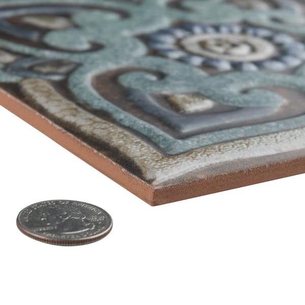 【tam❤︎】 Have a question about Merola Tile Milano Decor Daman Azul 7