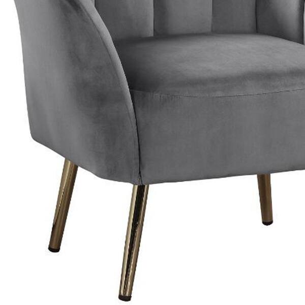 reece modern velvet glam armchair