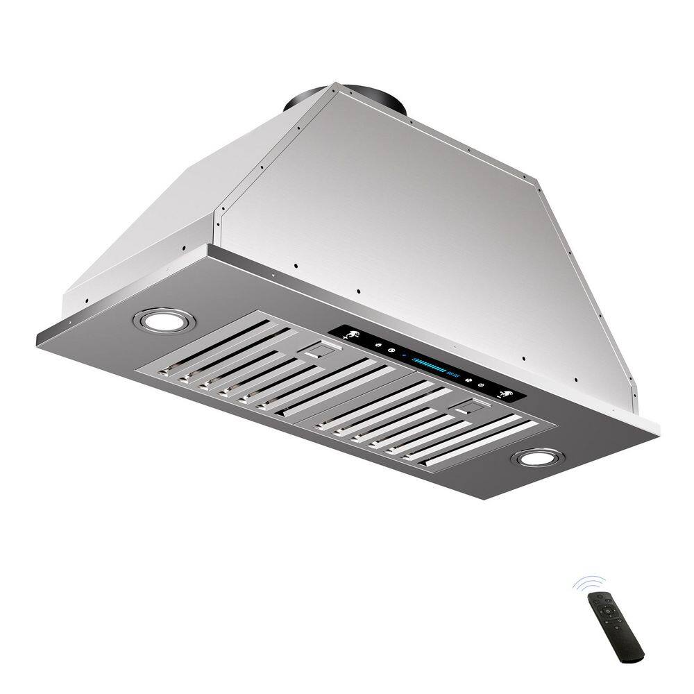30 in. 400 CFM Convertible Insert Range Hood in Stainless Steel with LED Lights, SS Filters and Remote Control price history on PriceWatchPro