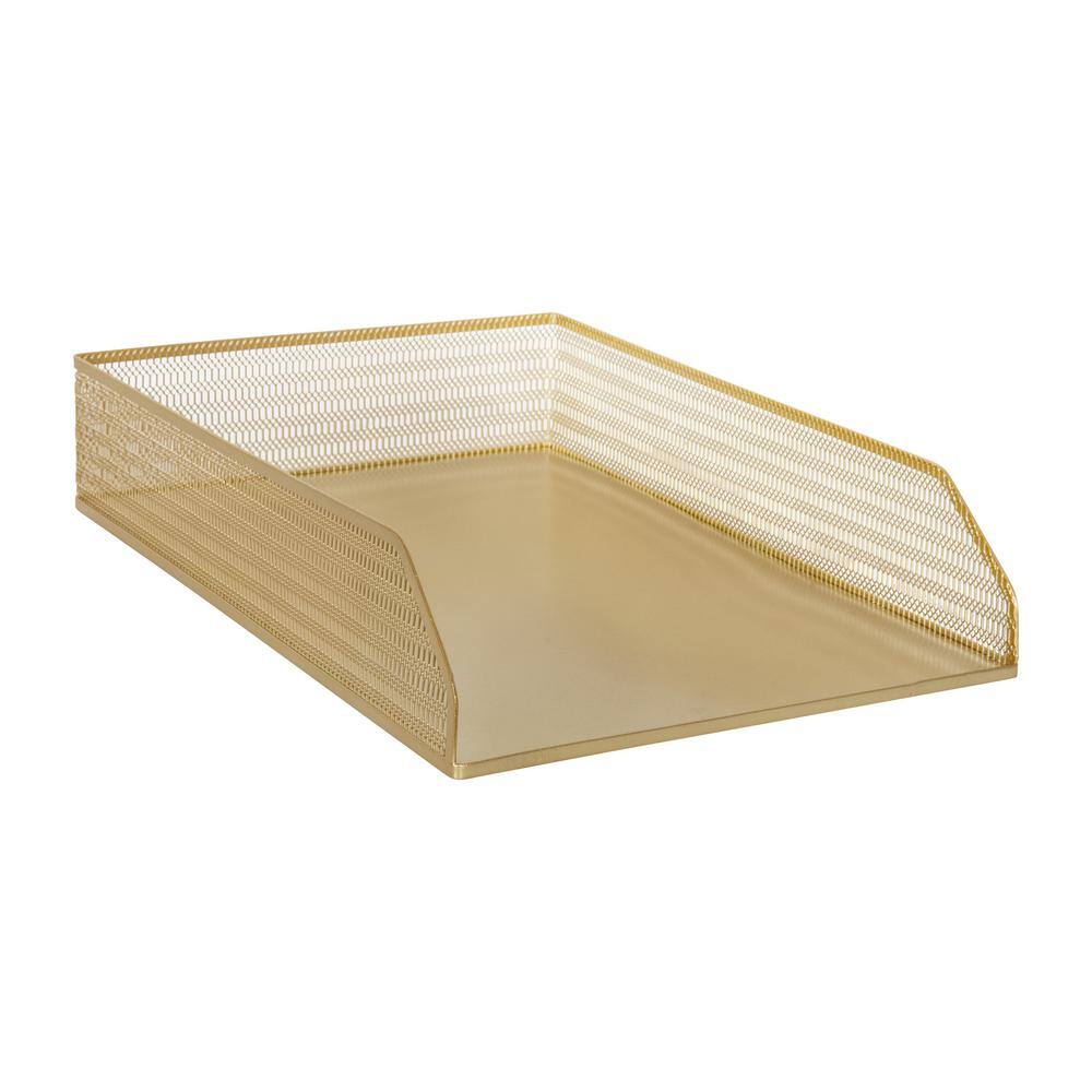 MARTHA STEWART Gold Desk Organizer HHOHD152GLDMS The Home Depot
