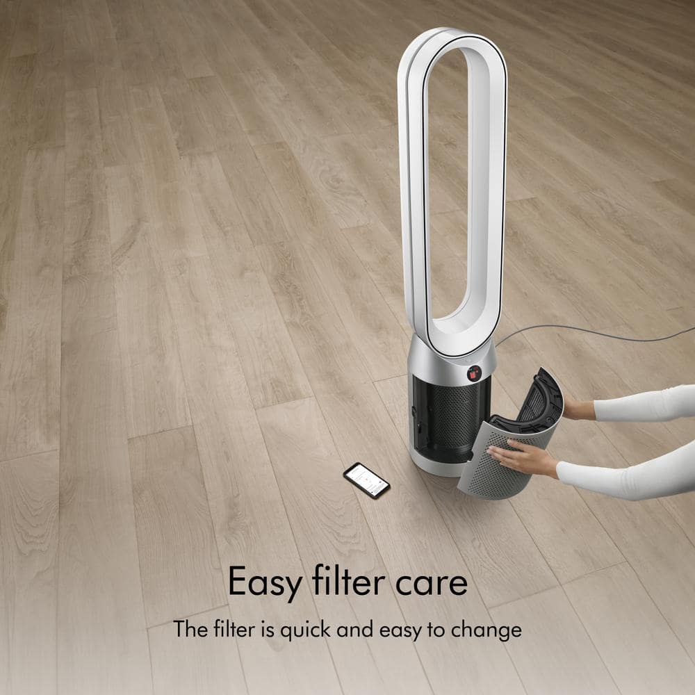 Silver and White HEPA Air Purifier with Smart Features