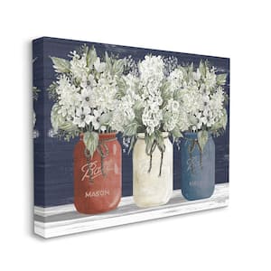 "Americana Floral Bouquets Rustic Flowers Pride" by Cindy Jacobs Unframed Nature Canvas Wall Art Print 16 in. x 20 in.