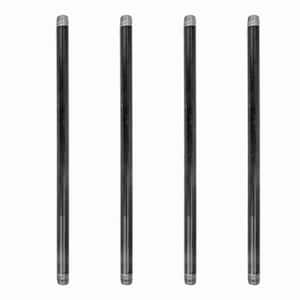 3/8 in. x 1.5 ft. Black Steel Pipe (4-Pack)