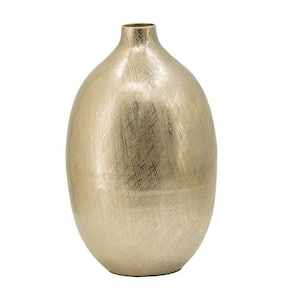 Gold Tall Pot Metal Vase