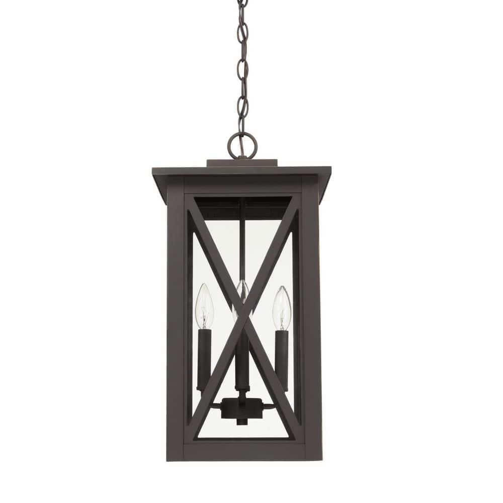 Avondale 21 in. 4-Light Oiled Bronze Outdoor Pendant Light with Clear Glass and No Bulbs Included price history on PriceWatchPro